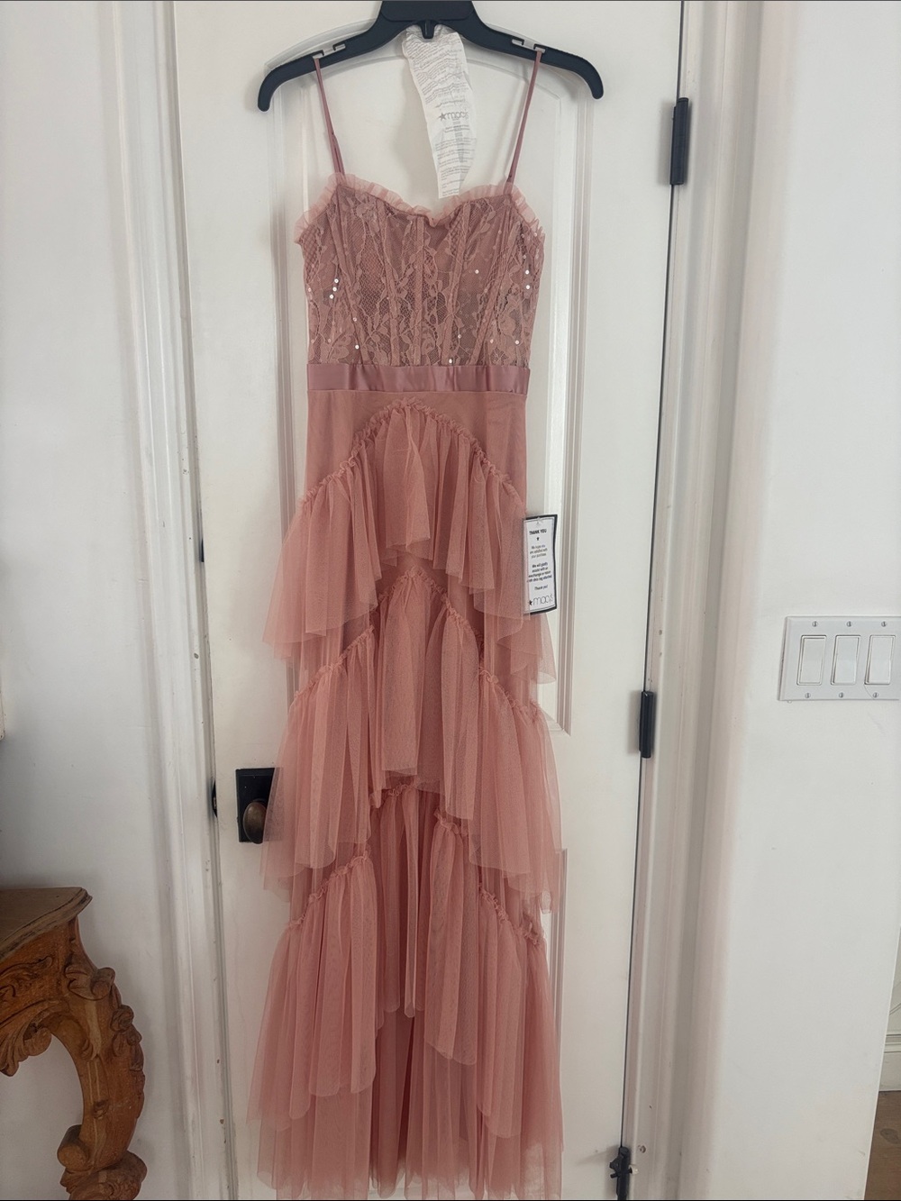 City Studio Dusty Rose Tiered Tulle Formal Dress